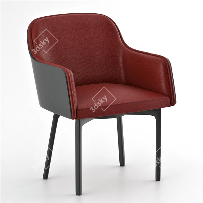 Sleek Chair Model with Premium Quality 3D model image 1