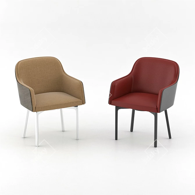 Sleek Chair Model with Premium Quality 3D model image 2