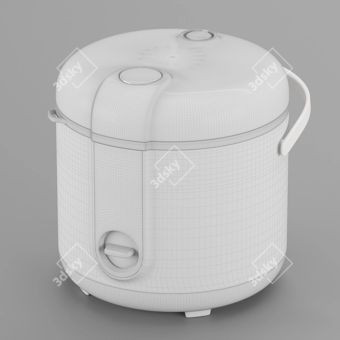 Effortless Rice Cooking: 1.8L Perfectly Cooked 3D model image 5