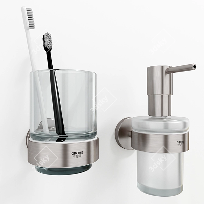 GROHE Essentials Supersteel Set 3D model image 2