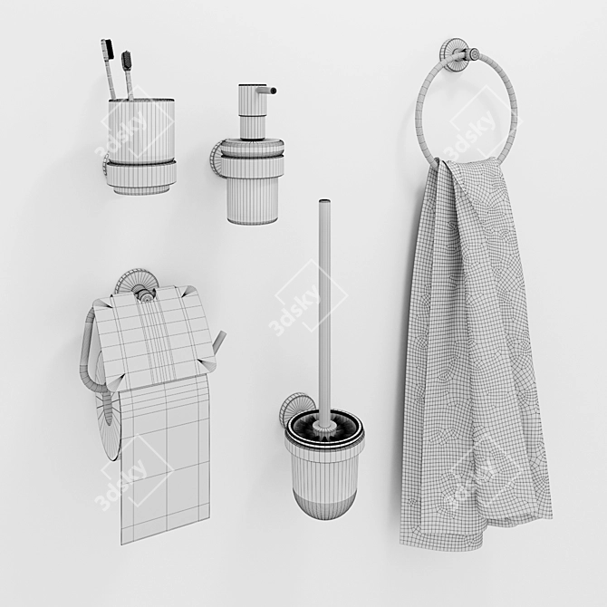 GROHE Essentials Supersteel Set 3D model image 4