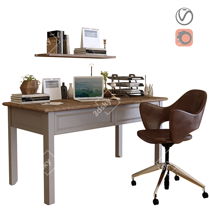 Versatile Workstation Set 3D model image 1