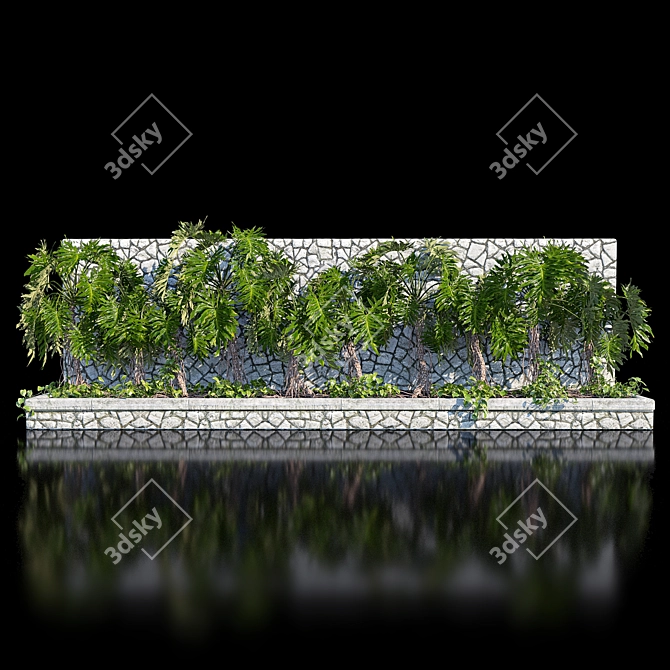 Tropical Beauty Bundle: Philodendron Sello + Epipremnum Aureum 3D model image 1