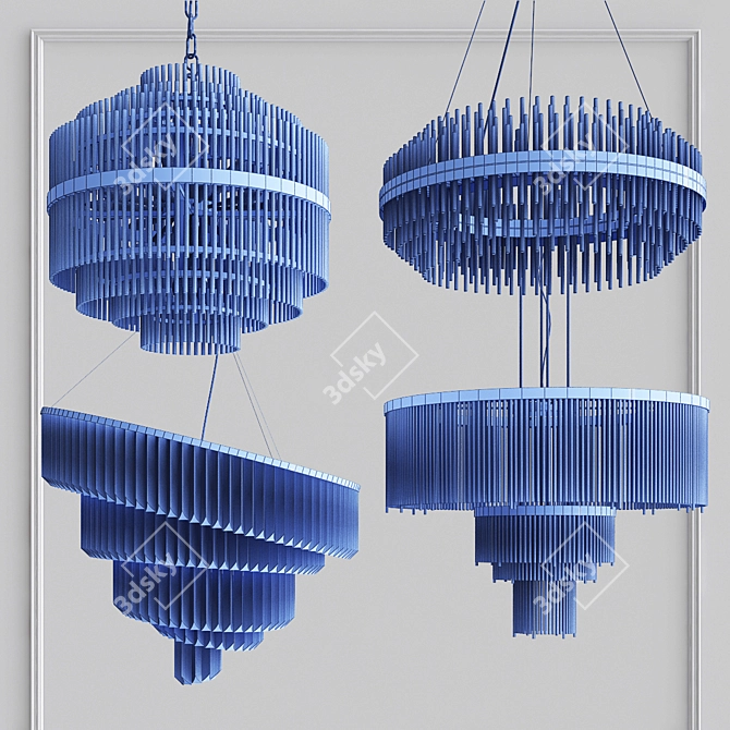 Luxury Glass Suspension Collection 3D model image 3