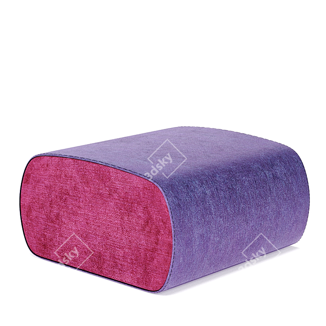 Modern Fabric Pouf: Versatile and Stylish 3D model image 5