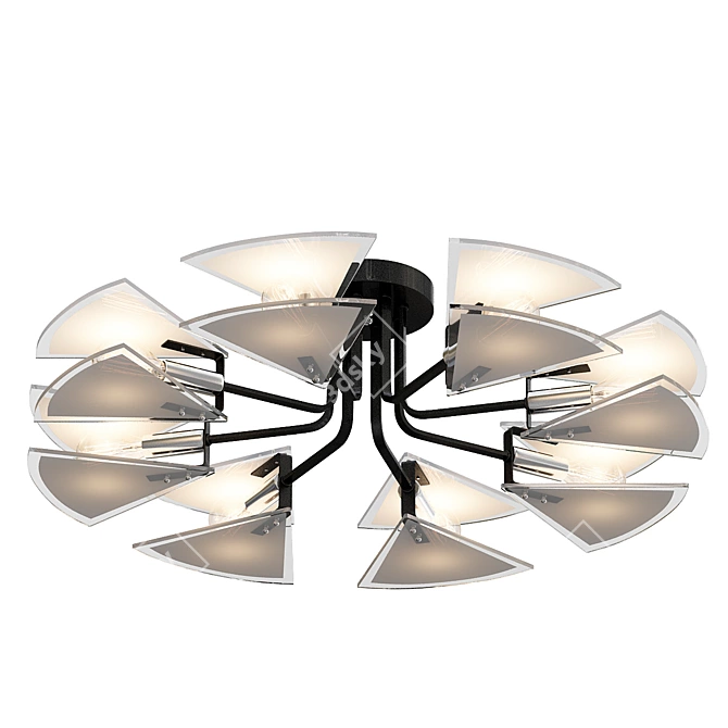 Lussole Lgo Becharof Ceiling Chandelier 3D model image 1