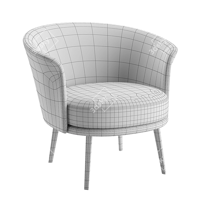 Title: Modern HAY Dorso Armchair 3D model image 3