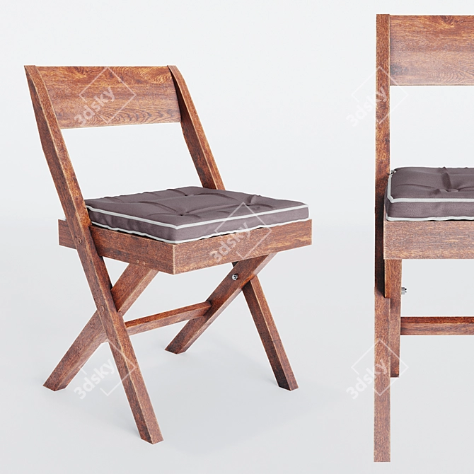 Contemporary Library Chair by Pierre Jeanneret 3D model image 1