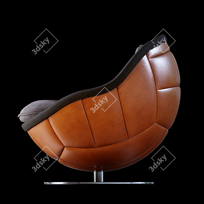 Wembley Retro Lounge Chair 3D model image 3