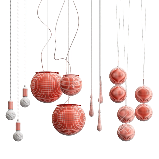  Elegant Pendant Light Collection 3D model image 2