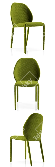 Sleek Leather DUMBO Chair 3D model image 3