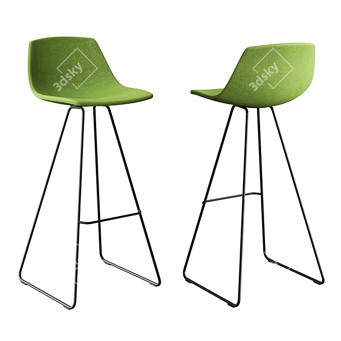 Elegant LaPalma Miunn Barstool 3D model image 3