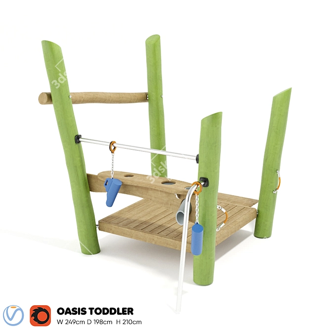 Kompan Oasis Toddler w/Desk | Interactive Outdoor Playground Set 3D model image 1