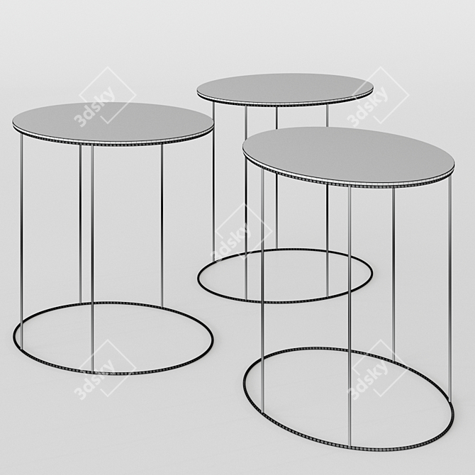 Moi 50-1 Oval Sidetable by Christine Kröncke: Sleek Design for Modern Interiors 3D model image 3