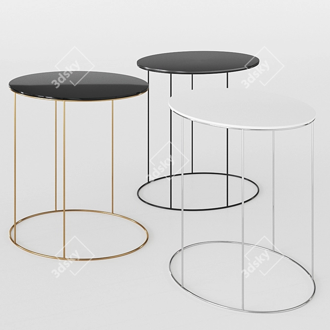 Moi 50-1 Oval Sidetable by Christine Kröncke: Sleek Design for Modern Interiors 3D model image 8