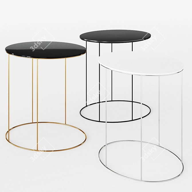 Moi 50-1 Oval Sidetable by Christine Kröncke: Sleek Design for Modern Interiors 3D model image 9