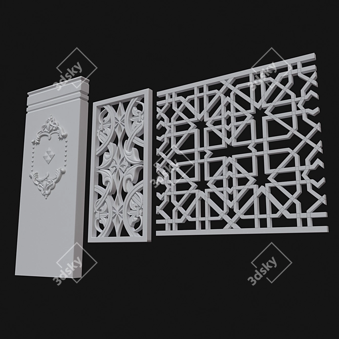 Elegant Plaster 3D Model 3D model image 3