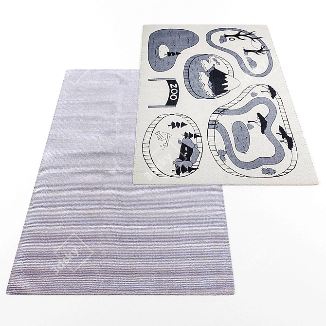 Modern Style Rug Set 3D model image 2