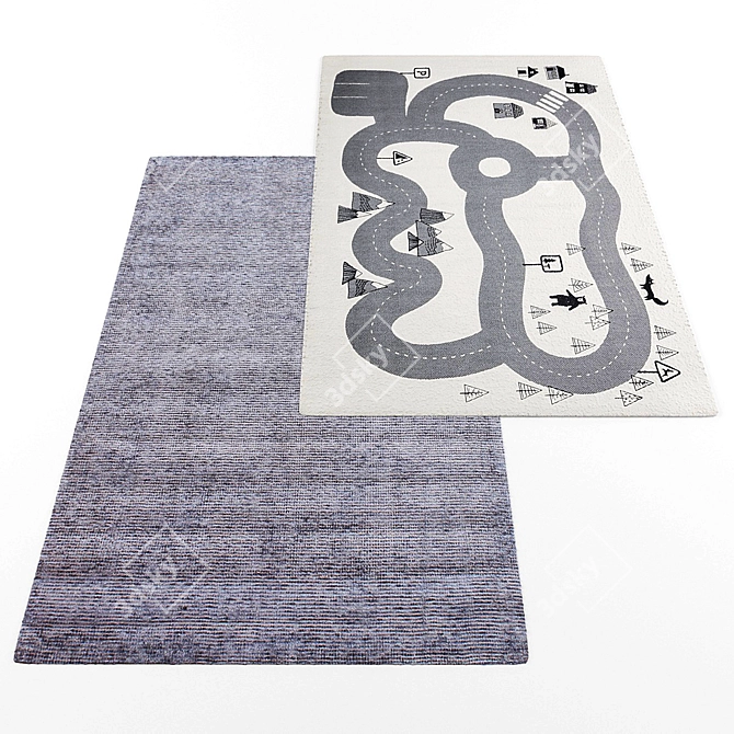 Modern Style Rug Set 3D model image 3