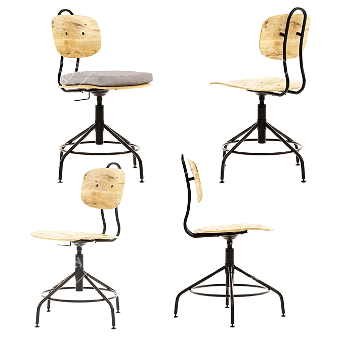 Elevate Your Space: Kullaberg IKEA Chair 3D model image 1