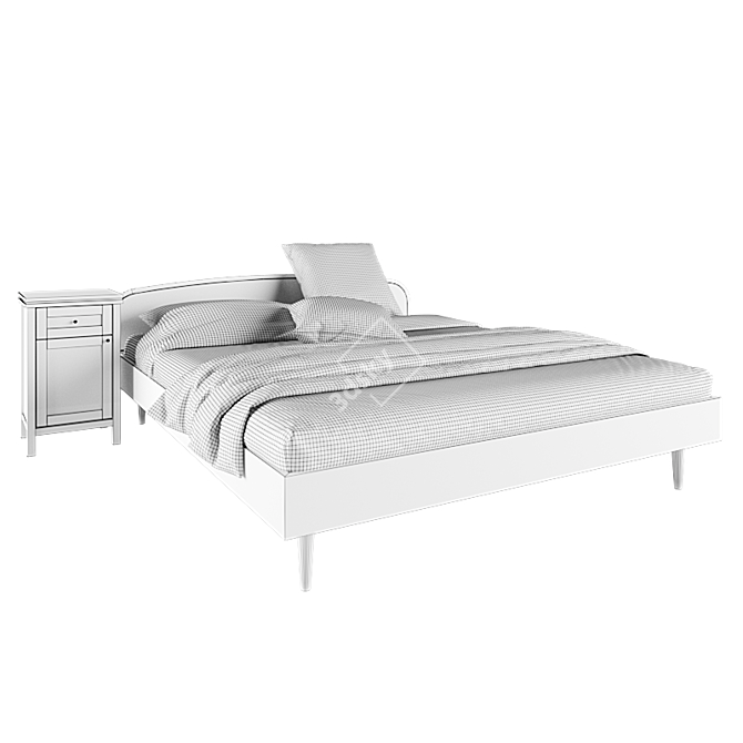 Stylish Bed LA REDOUTE Buisseau 3D model image 2