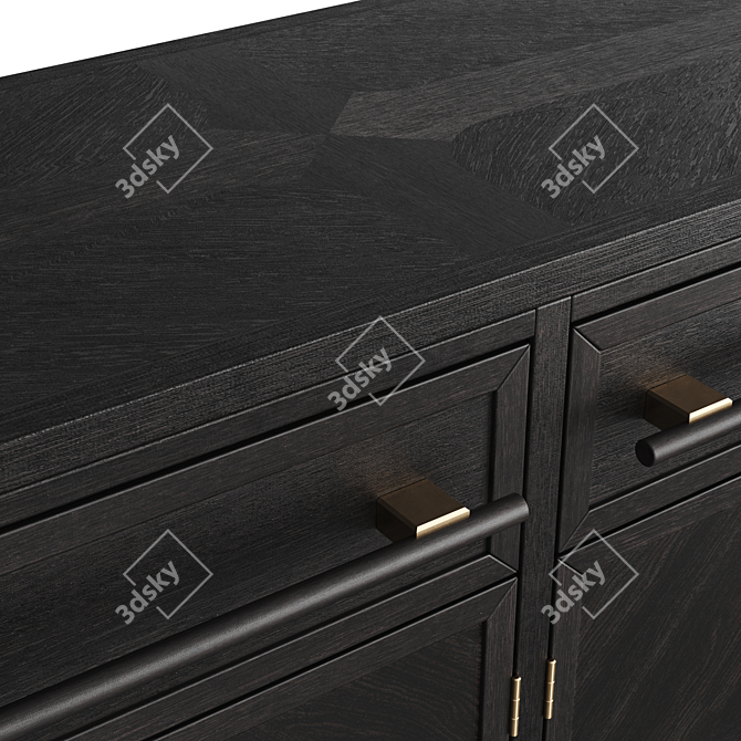 Contempo Home Chest of Drawers - Stylish Storage Solution 3D model image 2