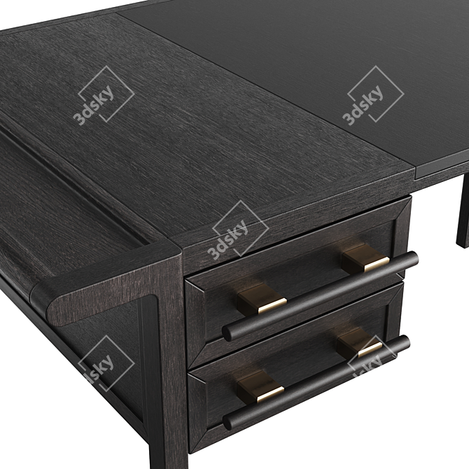 Contempo Modern Desk - Stylish Office Furniture 3D model image 2
