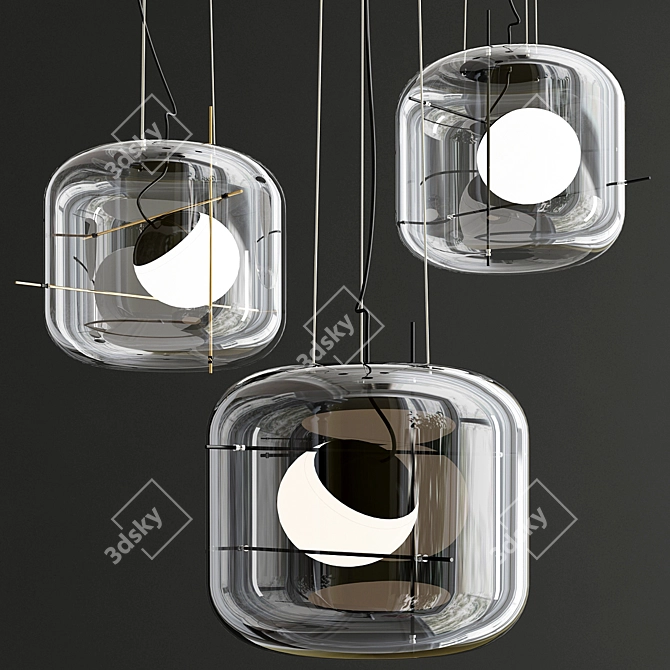 Stylish Vistosi Plot Pendant Light 3D model image 2