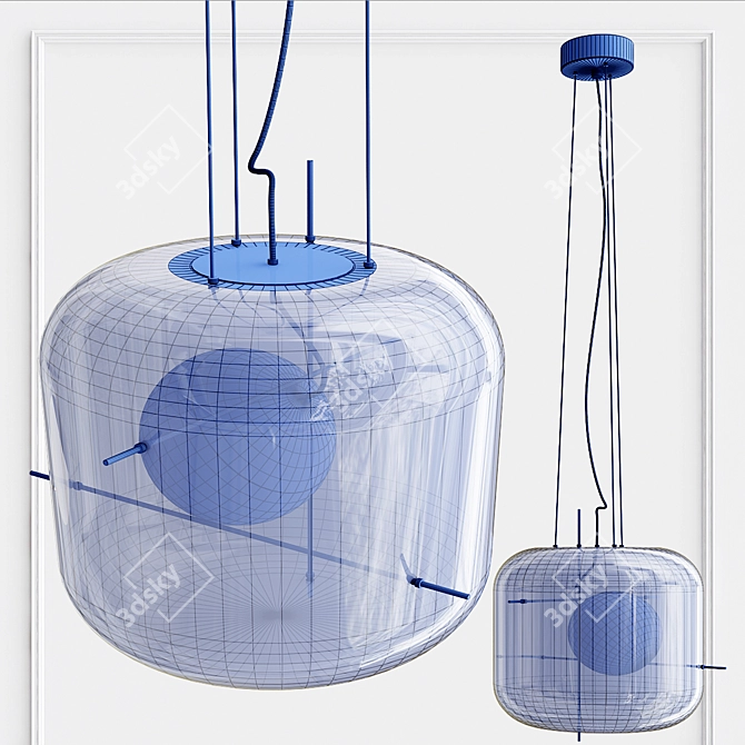 Stylish Vistosi Plot Pendant Light 3D model image 3