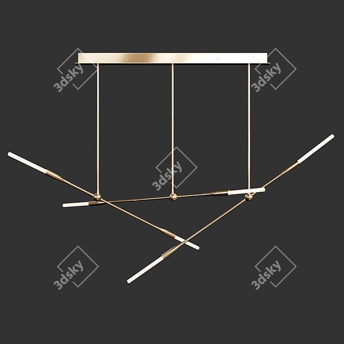Elegant Sorenthia Triple Chandelier 3D model image 1