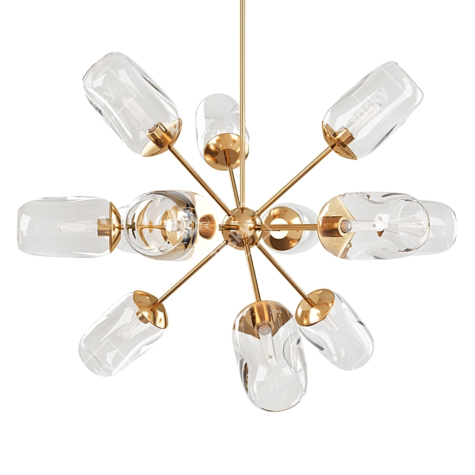 Vintage-inspired Ramirez Chandelier 3D model image 1