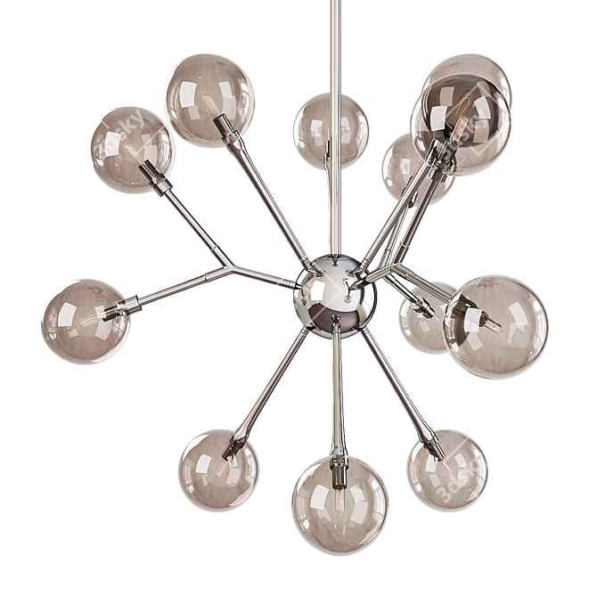 Galactic Glow Chandelier 3D model image 1