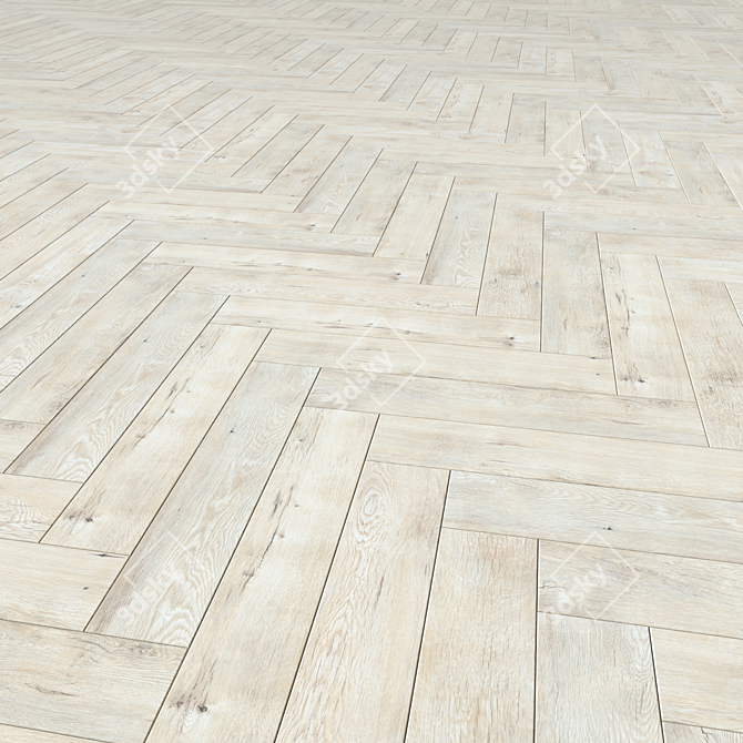 Versatile Laminate Flooring: 3 Different Herringbone Layouts 3D model image 4