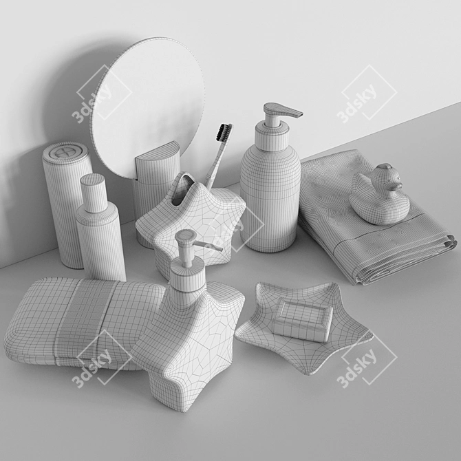 Zara Home Kids Bathroom Set 3D model image 3