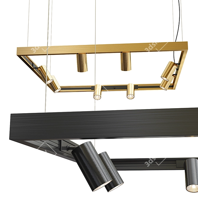 Superloop: Innovative Circular and Square Lighting Solutions 3D model image 2