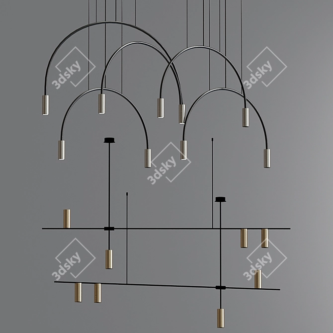 Modern Pendant Light Collection: Sleek, Stylish, and Versatile 3D model image 3