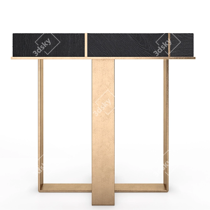 Stylish Starfall Oak Table 3D model image 2
