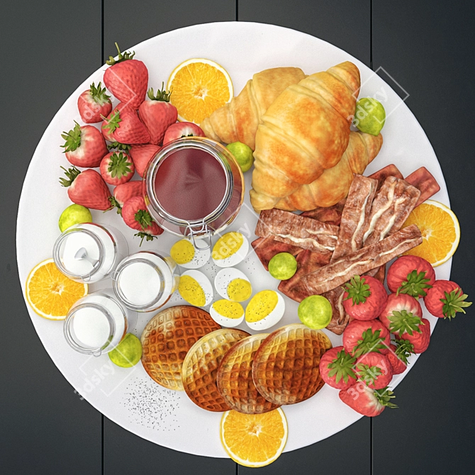 Deluxe Brunch Board 3D model image 1