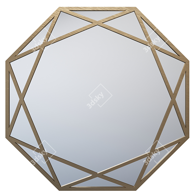 Vintage Metal Mirror Makita 3D model image 1