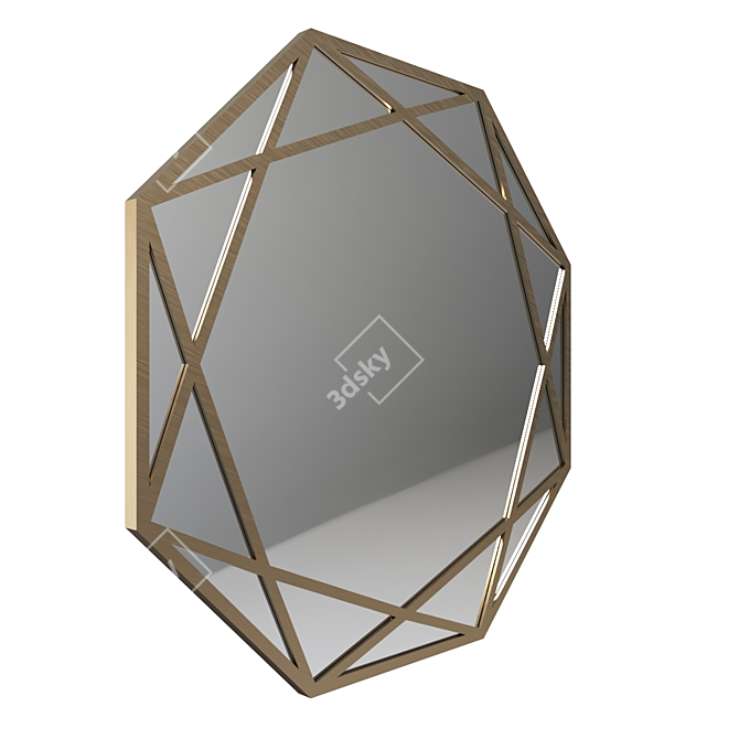 Vintage Metal Mirror Makita 3D model image 2