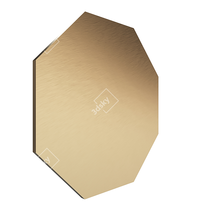 Vintage Metal Mirror Makita 3D model image 4