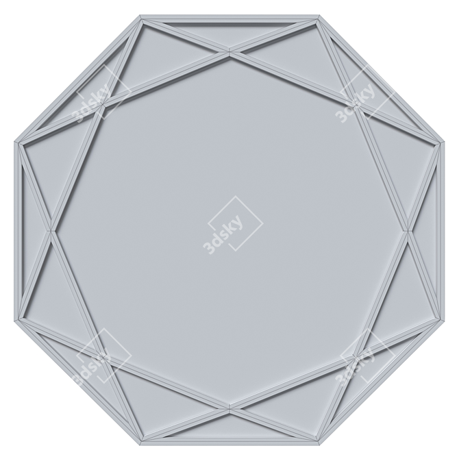 Vintage Metal Mirror Makita 3D model image 5
