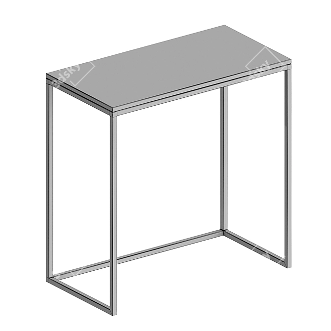 White Marble Top Console by Glasar 3D model image 2