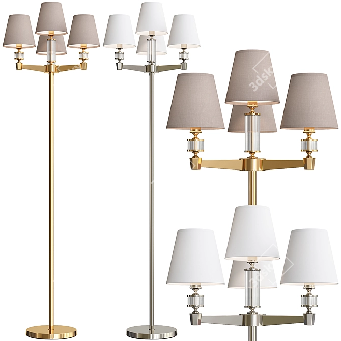 MW-Light DelRey 4: Elegant Floor Lamp 3D model image 1