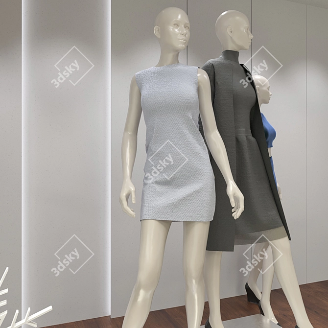 Versatile Fabric Mannequins 3D model image 3