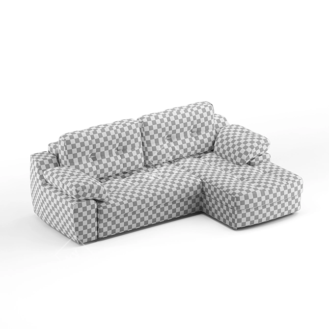 Naice 07 Pink Skai Canape: 174x264x99 cm 3D model image 4