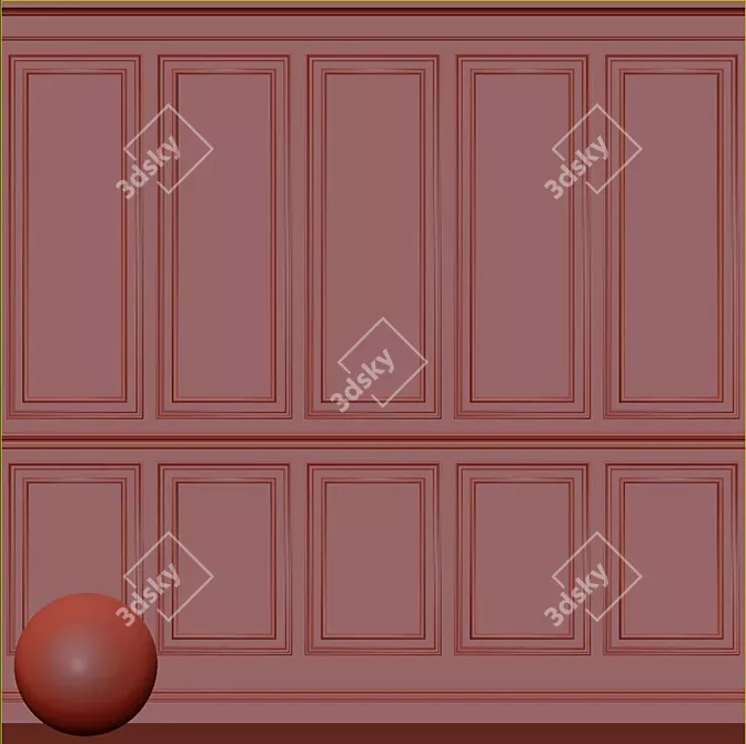 Elegant Plaster Molding: Cloud Dancer 3D model image 3