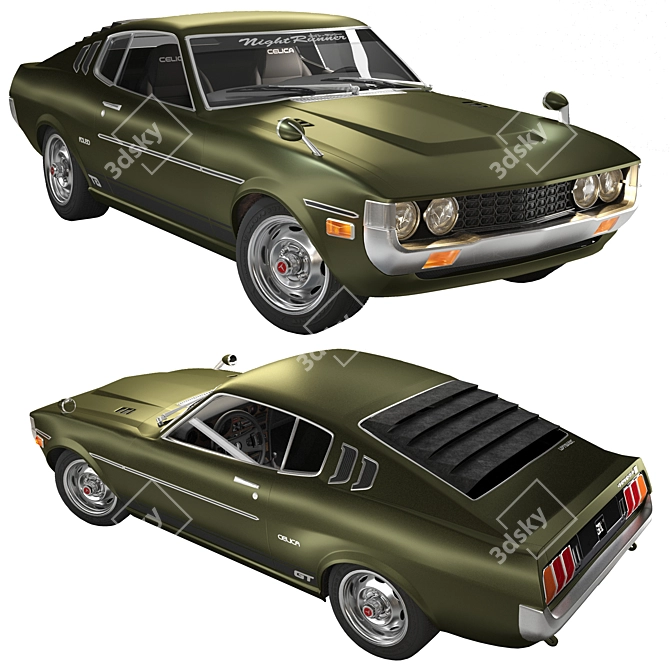 Sleek Toyota Celica Liftback VRAY 3D model image 2