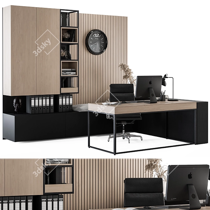 Executive Office Set 11 | Stylish & Functional 3D model image 1