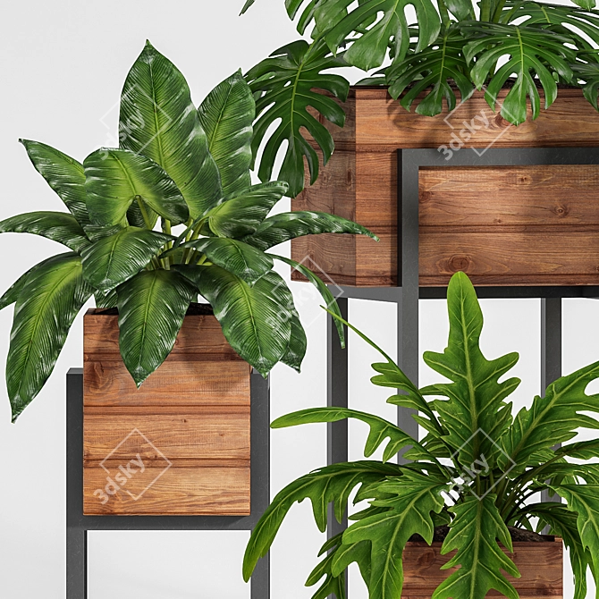 Green Oasis Planter Set 3D model image 3